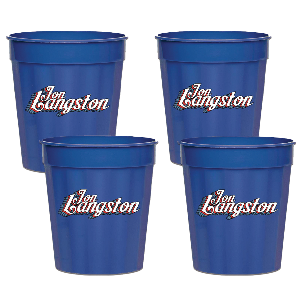Stadium Cups - Blue Plastic (Set of 4)