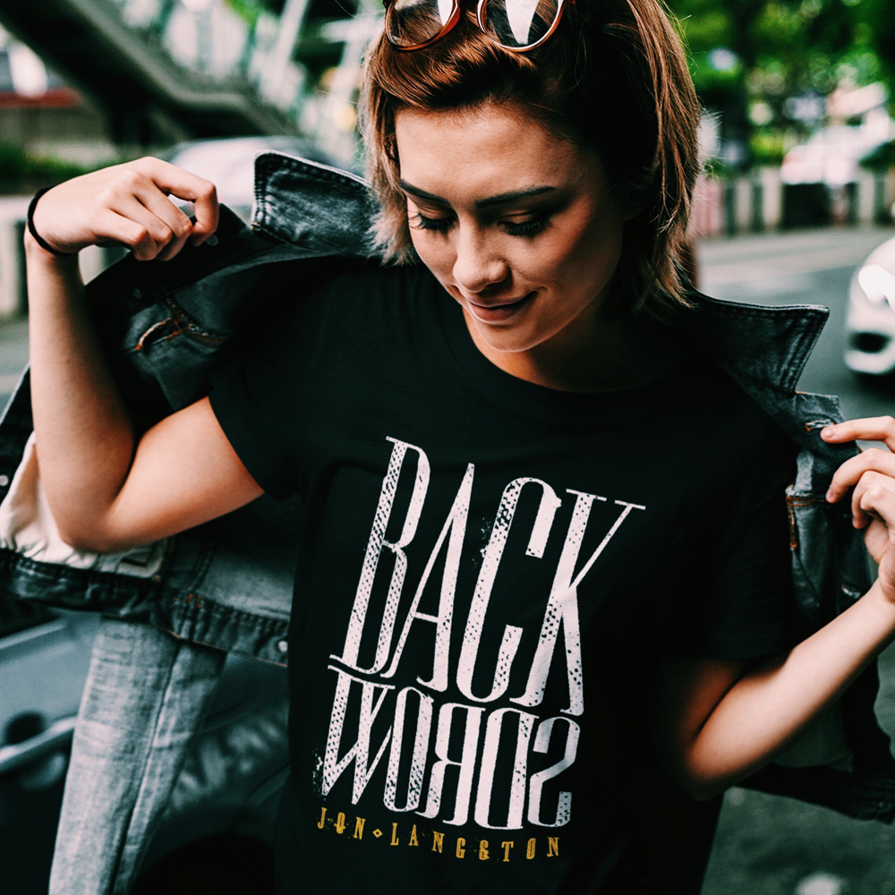 Back Words T-Shirt (Black) 2